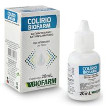 Colírio Biofarm Para Infecções Oculares Uso Veterinário 20ml