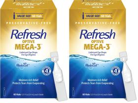 Colírio lubrificante Refresh Optive MEGA-3 0,4 ml 120 frascos