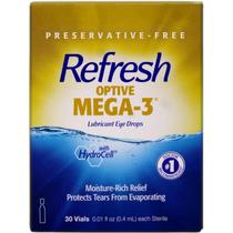 Colírio Refresh Optive, lubrificante Mega-3, 30 ml x 5 pacotes