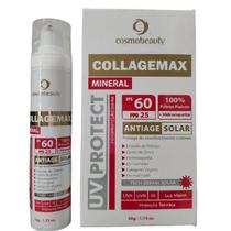 Collagemax UV Protect Mineral Aantiage, Cosmobeauty, Protetor Solar FPS 60 PPD 25 Hidrata - 50G