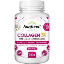 Collagen 3X (Tipo 1, 2, 3 e 18 Aminoácidos) Solúvel 240g - Sunfood