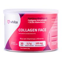 Collagen Face Vhita Colágeno Hidrolisado Verisol com Ácido Hialurônico e Vitaminas Antioxidantes para pele e cabelos Em pó Sabor Frutas Vermelhas 120g