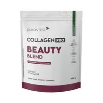 Collagen Pro Beauty Blend Sabor Romã, Hibisco e Cranberry 500g Puravida.