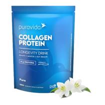 Collagen Protein PuraVida 450g Colágeno Puro HIDROLISADO VERISOL COM BIOTINA ZERO AÇUCAR ZERO LACTEOS