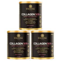 Collagen Skin 330g Cranberry - 3 unidades - Essential Nutrition - Biotina e Vitaminas A, C, E