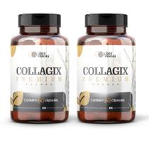 Collagix 500mg 60 Caps Cálcio Magnésio Vitamina D E K2 2 POTES