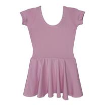 Collant Ballet Vya Fit Meia Manga com Saia Infantil Collant Ballet Vya Fit Meia Manga com Saia Infantil