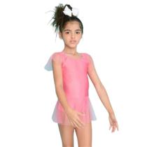 Collant Bree Saia Com Laço Tulinho - Rosa Coral