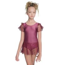 Collant Bree Saia Tule Estrelinha Vinho