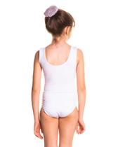 Collant de Ballet Cavado Infantil em Malhação Branco / Cor: BRANCO / Tamanho: G - GUAILI
