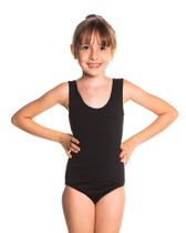 Collant de Ballet Cavado Infantil em Malhação Preto / Cor: PRETO / Tamanho: G - GUAILI