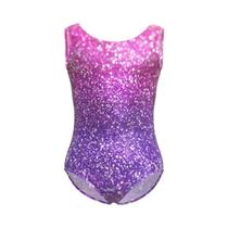 Collant de ginástica para meninas sem mangas ginástica atlética unitard brilhante caindo activewear Collant de ginástica para meninas sem mangas ginástica atlética unitard brilhante caindo activewear