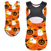 Collant de ginástica TFJH E 376 para meninas Halloween Orange 10A