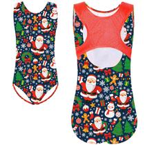 Collant de ginástica TFJH E Black Snowman para meninas de 12 anos