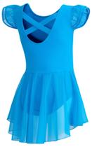 Collant DIPUG para criança com manga esvoaçante e costas cruzadas