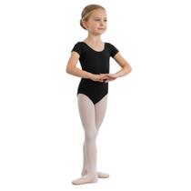 Collant Infantil Manga Curta Só Dança Preto - 4 - Preto Collant Infantil Manga Curta Só Dança Preto - 4 - Preto