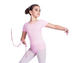 Collant manga curta ballet infantil body/ balé kids - CHARMINHO BALLET