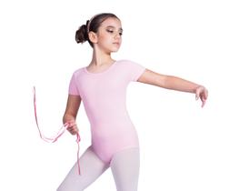 Collant manga curta ballet infantil body/ balé kids