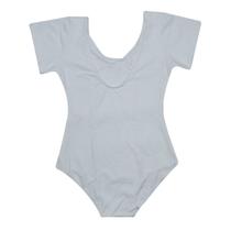 Collant Meia Manga Em Helanca Branco Collant Meia Manga Em Helanca Branco