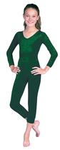 Collant RG Costume, macacão de veludo para menina, verde, pequeno Collant RG Costume, macacão de veludo para menina, verde, pequeno