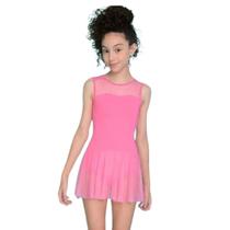 Collant Sofi Saia Pingos Dourado - Rosa Babaloo