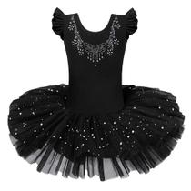 Collants de balé BAOHULU, saia completa, tutu, dança, vestido para meninas