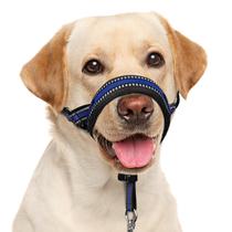 Collar de Cabeza para Perro BARKLESS Sin Tirones Suave Ajustable M Azul M
