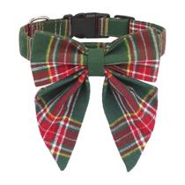 Collar Navideño para Perro ADOGGYGO con Moño a Cuadros Verdes Ajustable Talla S Collar Navideño para Perro ADOGGYGO con Moño a Cuadros Verdes Ajustable Talla S