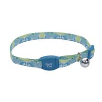 Collar para Gato Coastal Seguro con Hebilla Magnética y Cascabel Verde Azulado 1 cm x 20 cm