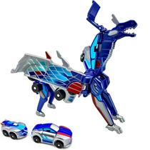 Collision Transforming Dinosaur Car Toy 2 Carros Magnéticos
