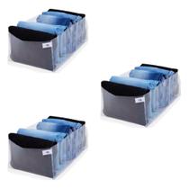 Colmeia Organizadora Camisas Bermudas Jeans Calças Roupas Íntimas Cristal Kit 3 UN