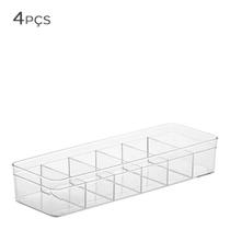 Colmeia Organizadora de Acrílico 6 Divisórias 40X13X7CM 4PÇS