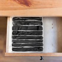 Colmeia Organizadora de Roupa Camisetas Gavetas Transparente 25x35x10 10 Divisórias Kit 6 Unidades