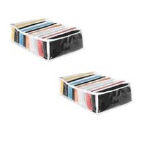 Colmeia Organizadora de Roupa Multiuso Transparente 25x35x10 10 Nichos Kit 2 Unidades