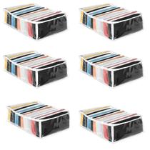 Colmeia Organizadora de Roupa Multiuso Transparente 25x35x10 10 Nichos Kit 6 Unidades