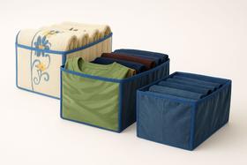 Colmeia Organizadora G Para Closet e Gavetas Roupas Grandes Com Viés e Divisórias Kit 3 Peças Cores