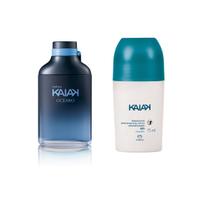 Colônia Kaiak Oceano Masculino 100ml + Desodorante Roll-on Kaiak Clássico 75ml - Natura