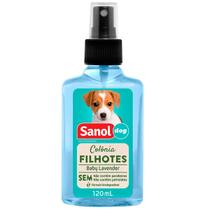 Colônia Perfume Cães Filhotes Baby Lavender Sanol Dog 120ml