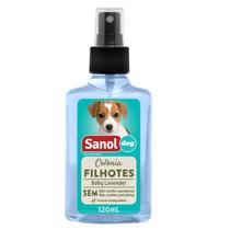 Colônia Sanol Dog Filhotes Essência Talco Cães Gatos 120ml