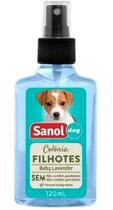 Colônia Sanol Dog Filhotes Essência Talco Cães Gatos 120ml