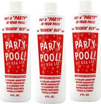 Color Additive Party Pool, pacote com 3, Rockin Red, 240 ml