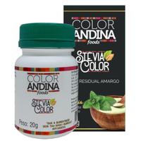 Color Andina Foods Adoçante Stevia Em Pó Pote 20gr Sem Sabor Residual Amargo