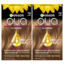 Color de cabelo Garnier Olia sem amônia 7.0 Dark Blonde, pacote com 2