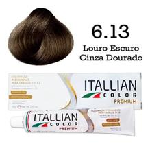 Coloração 6.13 Louro Escuro Cinza Dourado Itallian Color Coloração 6.13 Louro Escuro Cinza Dourado Itallian Color