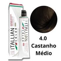 Coloração 60g Itallian Color Profissional 4.0 Castanho Médio