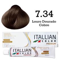 Coloração 7.34 Louro Dourado Cobre Itallian Color Coloração 7.34 Louro Dourado Cobre Itallian Color