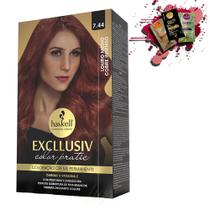 Coloracao 7.44 Haskell Excllusiv Color Pratic Louro Medio Cobre Intenso