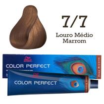 Coloração 7/7 Louro Médio Marrom Color Perfect Wella Professionals