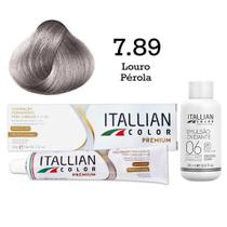 Coloração 7.89 Louro Pérola Oxi 06 Volumes 90ml Itallian Color