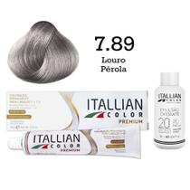 Coloração 7.89 Louro Pérola + Oxi 20 Vol Itallian Color